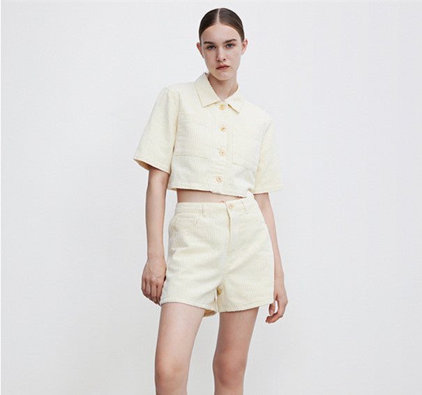 Western Style Chic Casual Short Shirt