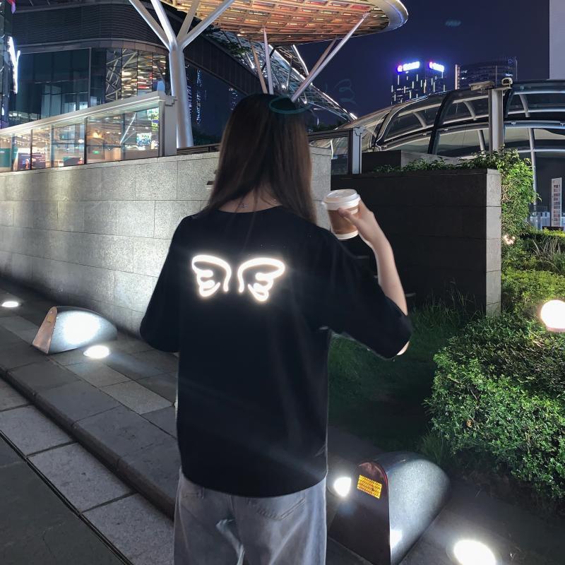 Summer Harajuku Style,Foreign Style, All-match Port Style, Lazy Chic Top Tide