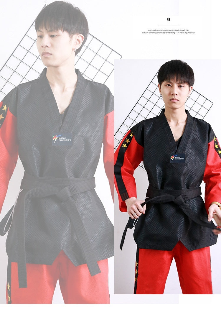 Kids Boxing Uniform Beginner College Student Training Taoist Robe Embroidered