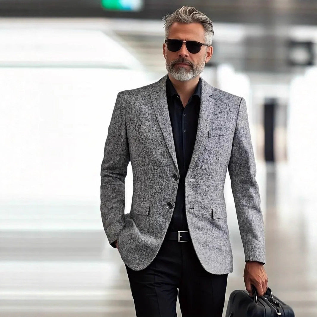 Leisure Suits For Men Coat Single-breasted Jacket