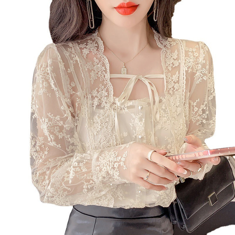 Chic Top With Western-style Tether Design