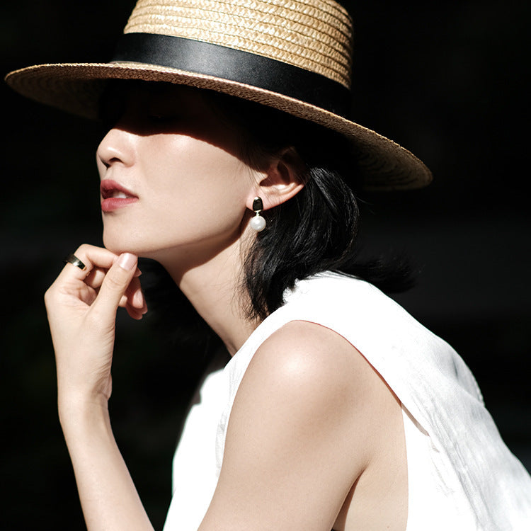 Atmospheric Light Luxury And Elegant Temperament S925 Silver Needle Premium Pearl Earrings