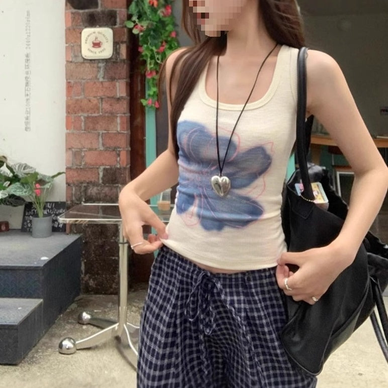 Women's Korean-style Chic Slim-fit Printed Vest