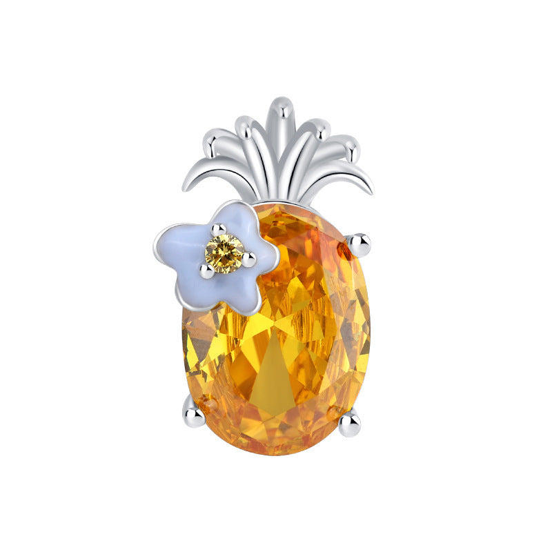 S925 Sterling Silver Luxury Premium Pineapple Pendant
