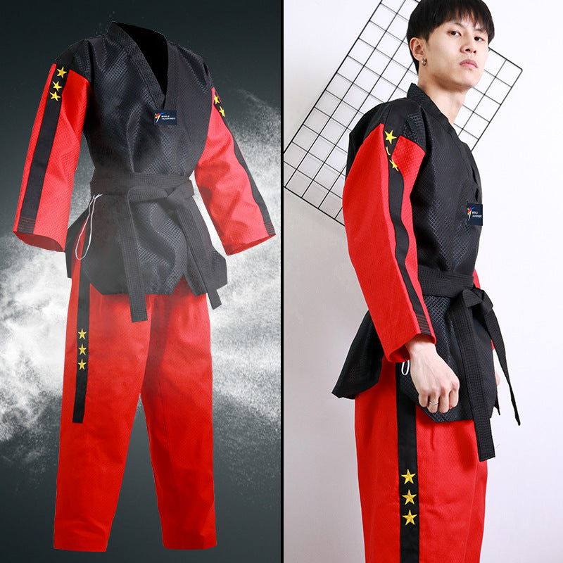 Kids Boxing Uniform Beginner College Student Training Taoist Robe Embroidered