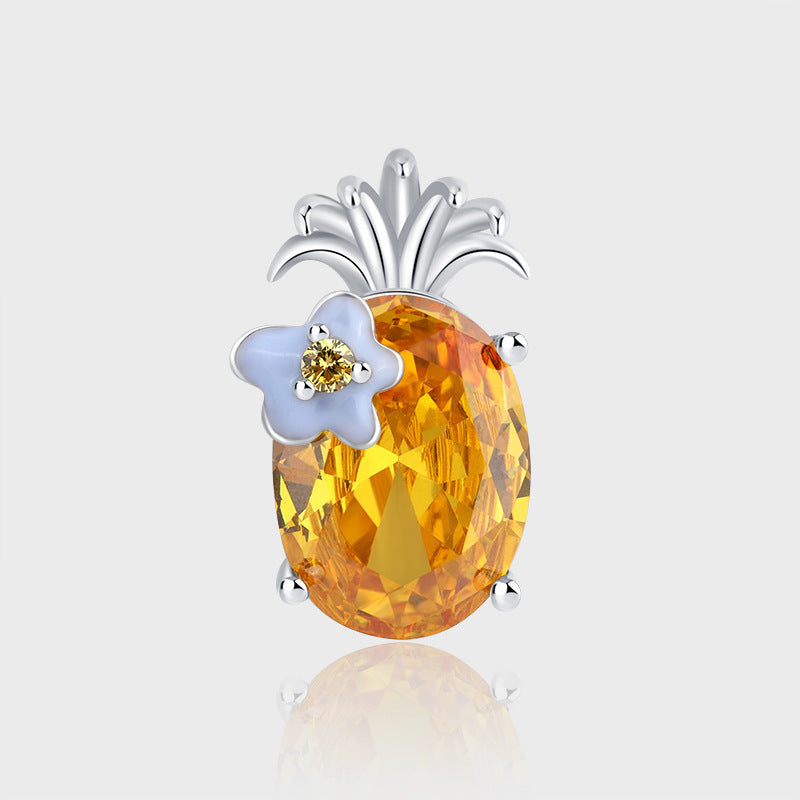 S925 Sterling Silver Luxury Premium Pineapple Pendant